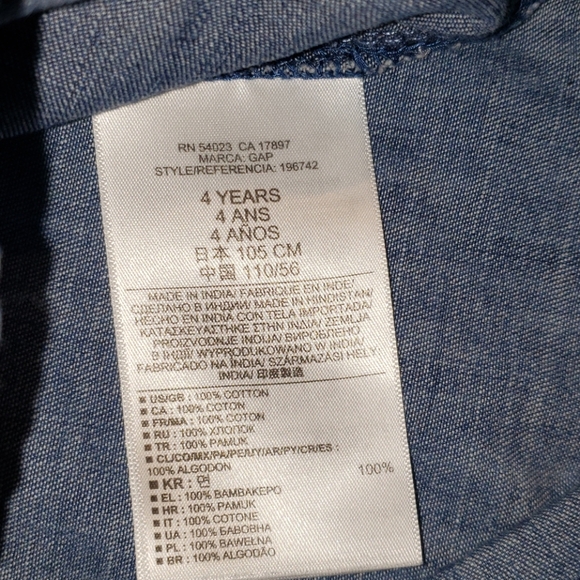 Baby Gap Jean Floral Print Romper Size 4T - Picture 12 of 14
